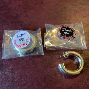 Gold 1-inch Chunky Hoop Earrings